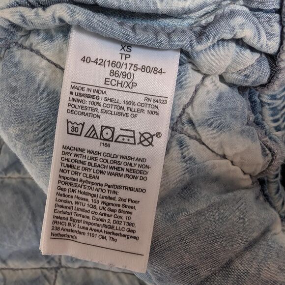 Gap Women's light indigo quilted chambray jacket size XS - Picture 7 of 7